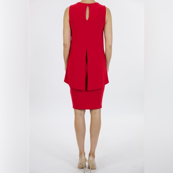 Made in🇨🇦Beautiful Sleeveless Cross Over Ruffle Front JR Dress - Picture 17 of 17